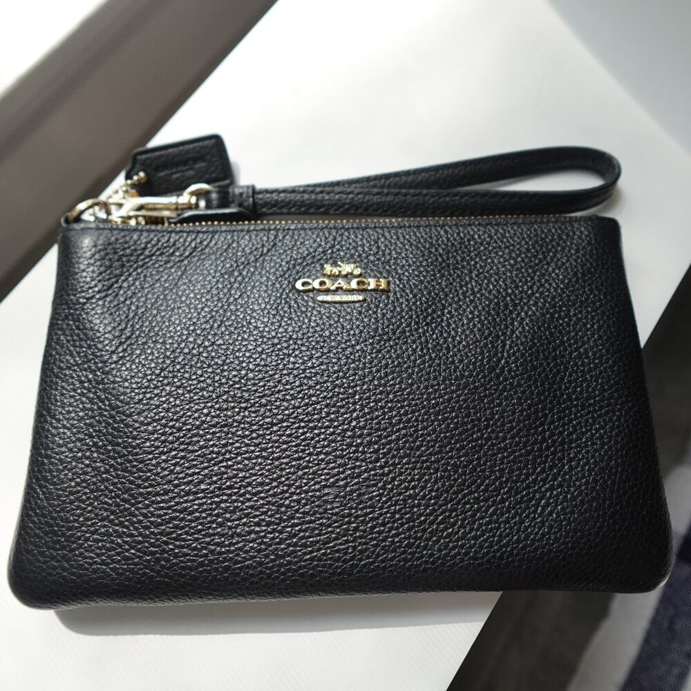 Coach black wristlet